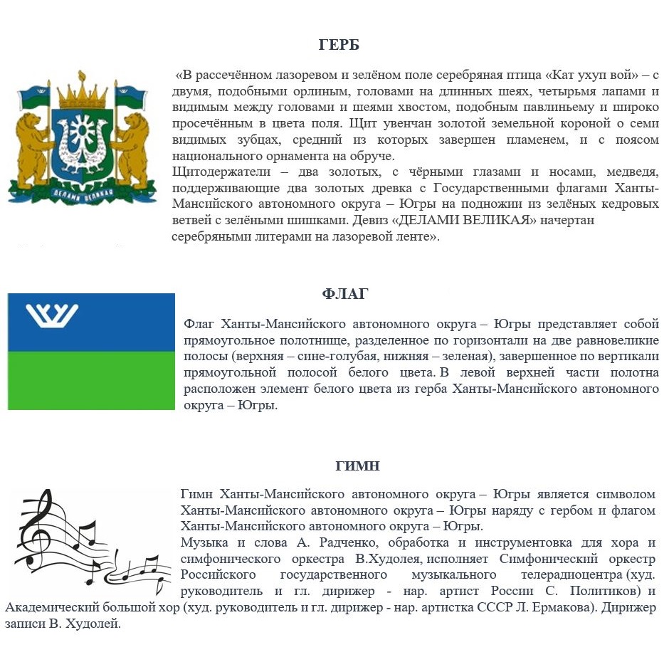 Флаг ХМАО Югра Ханты-Мансийский автономный округ